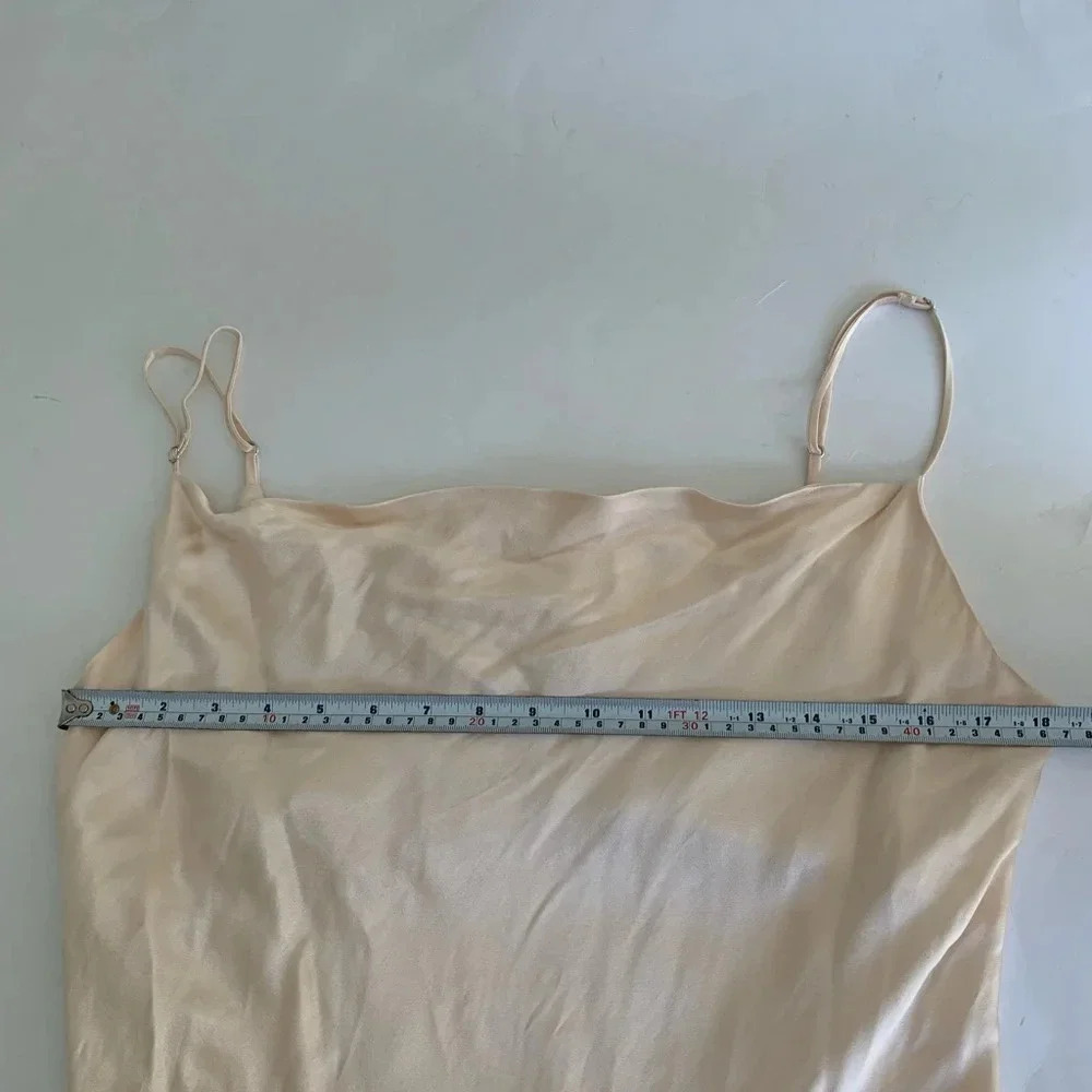 Park & Fifth satin slip midi dress. Color is  champagne, size extra large. - Picture 13 of 16